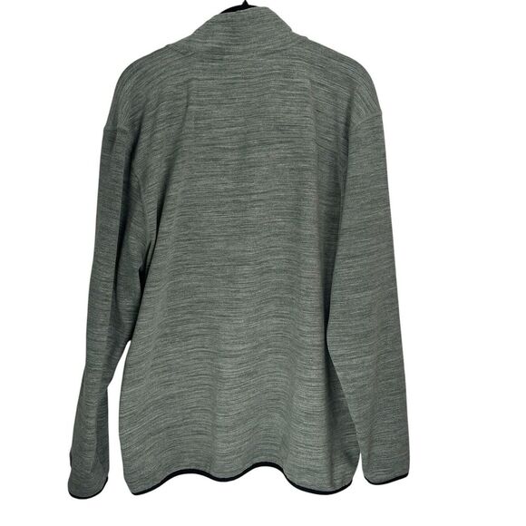 Avalanche Fleece Sweatshirt Mens Large Gray 1/4 Zip Marled Hiking Outdoor - Picture 2 of 8